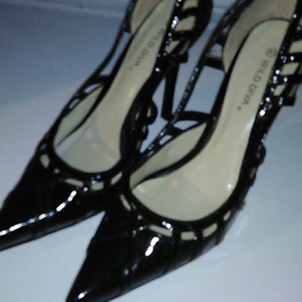 Wild Diva Black Heels